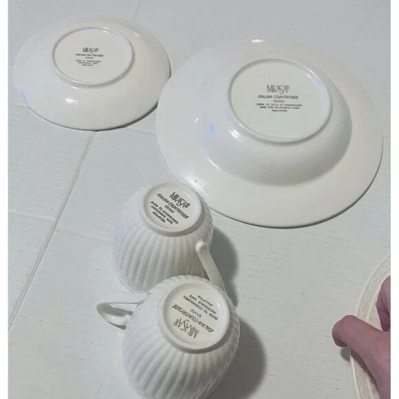 Lot of 2 Mikasa Italian Countryside ~ Cup & Saucer Set with two soup bowls DD900 - Picture 12 of 16